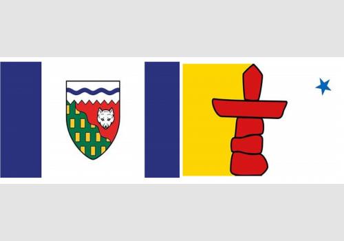 NWT/Nunavut Flags